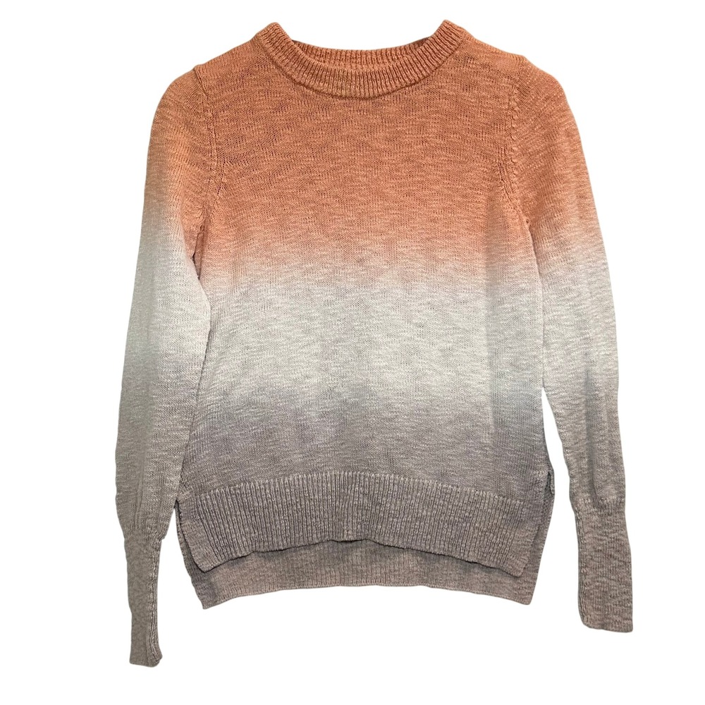 Faherty  Organic Cotton Sweater Womens Small Ombre Colorblock  Beach Coastal‎